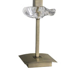 M0789AB/BS Akira Table Lamp 1 Light E14 Antique Brass Black Shade