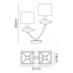 M0790 Akira Table Lamp 2 Light E14 Polished Chrome Black Shades