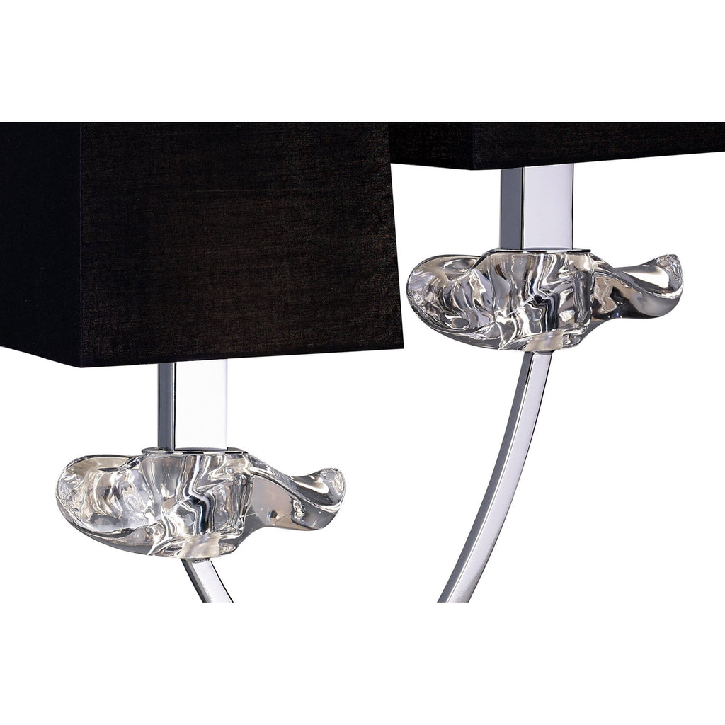 M0790 Akira Table Lamp 2 Light E14 Polished Chrome Black Shades