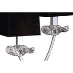 M0790 Akira Table Lamp 2 Light E14 Polished Chrome Black Shades