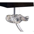 M0790 Akira Table Lamp 2 Light E14 Polished Chrome Black Shades