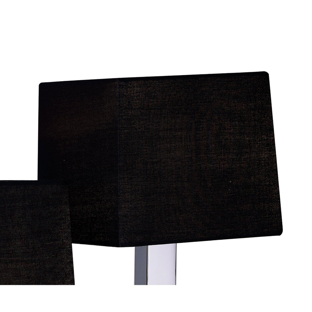 M0790 Akira Table Lamp 2 Light E14 Polished Chrome Black Shades