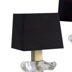 M0790AB/BS Akira Table Lamp 2 Light E14 Antique Brass Black Shades