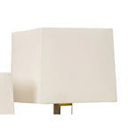 M0790AB Akira Table Lamp 2 Light E14 Antique Brass Cream Shades