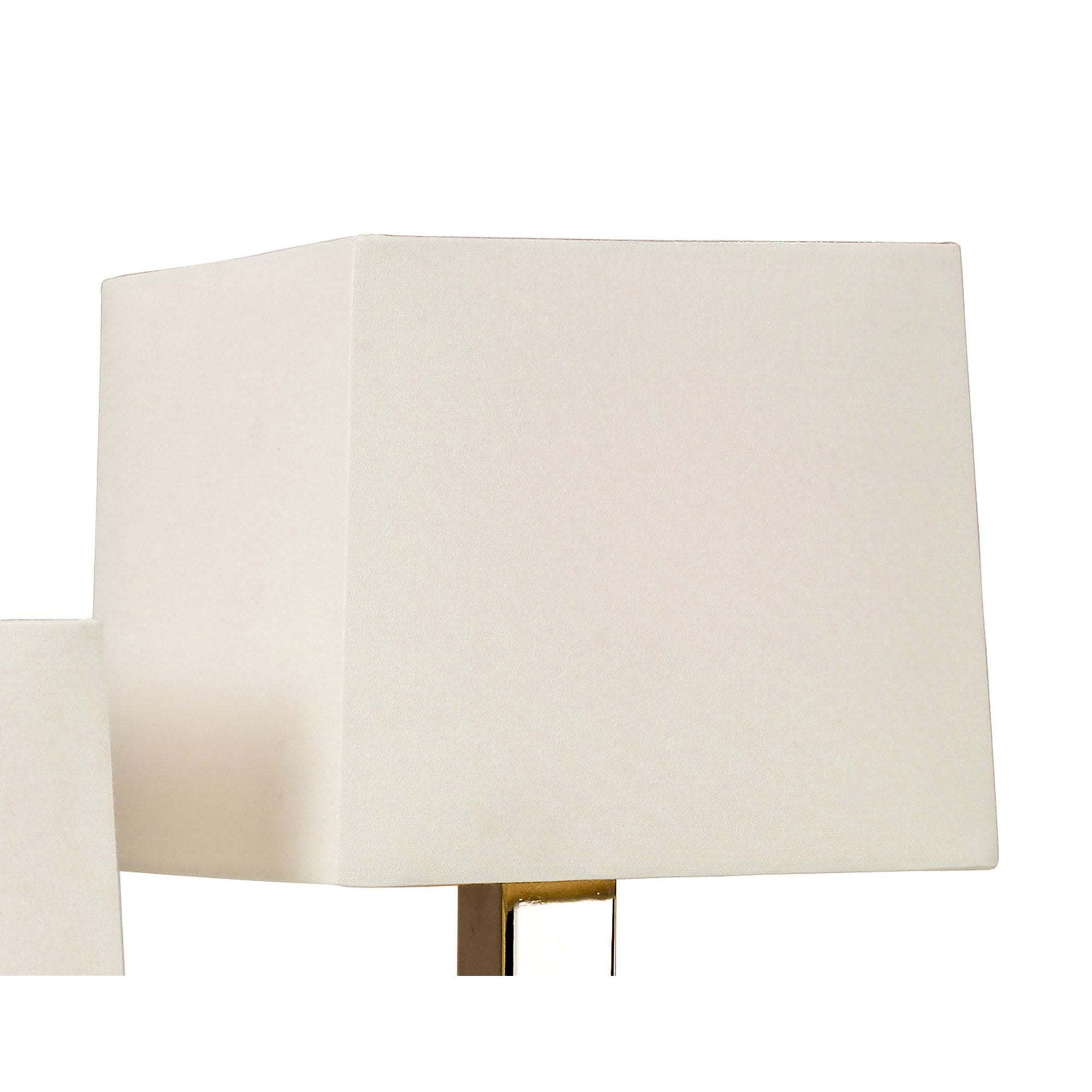 M0790AB Akira Table Lamp 2 Light E14 Antique Brass Cream Shades