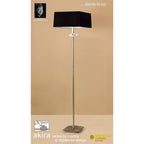 M0791AB/BS Akira Floor Lamp 3 Light E27 Antique Brass Black Shade