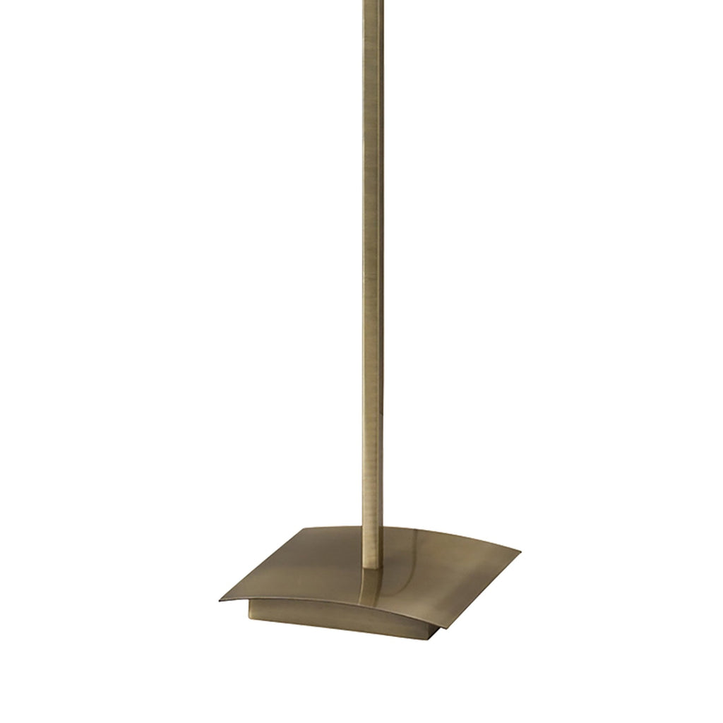 M0791AB/BS Akira Floor Lamp 3 Light E27 Antique Brass Black Shade