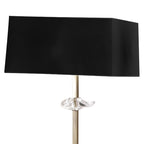 M0791AB/BS Akira Floor Lamp 3 Light E27 Antique Brass Black Shade
