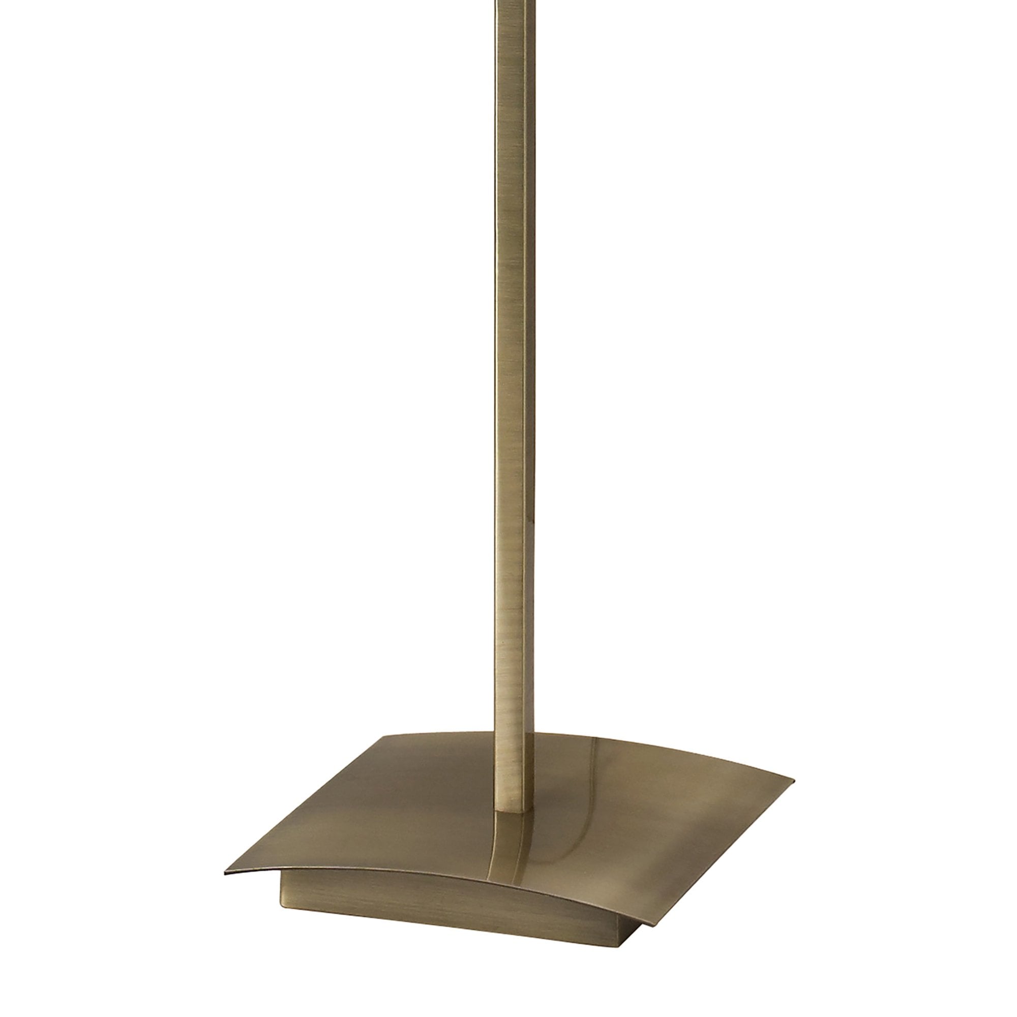 M0791AB Akira Floor Lamp 3 Light E27 Antique Brass Cream Shade