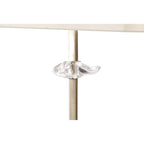 M0791AB Akira Floor Lamp 3 Light E27 Antique Brass Cream Shade