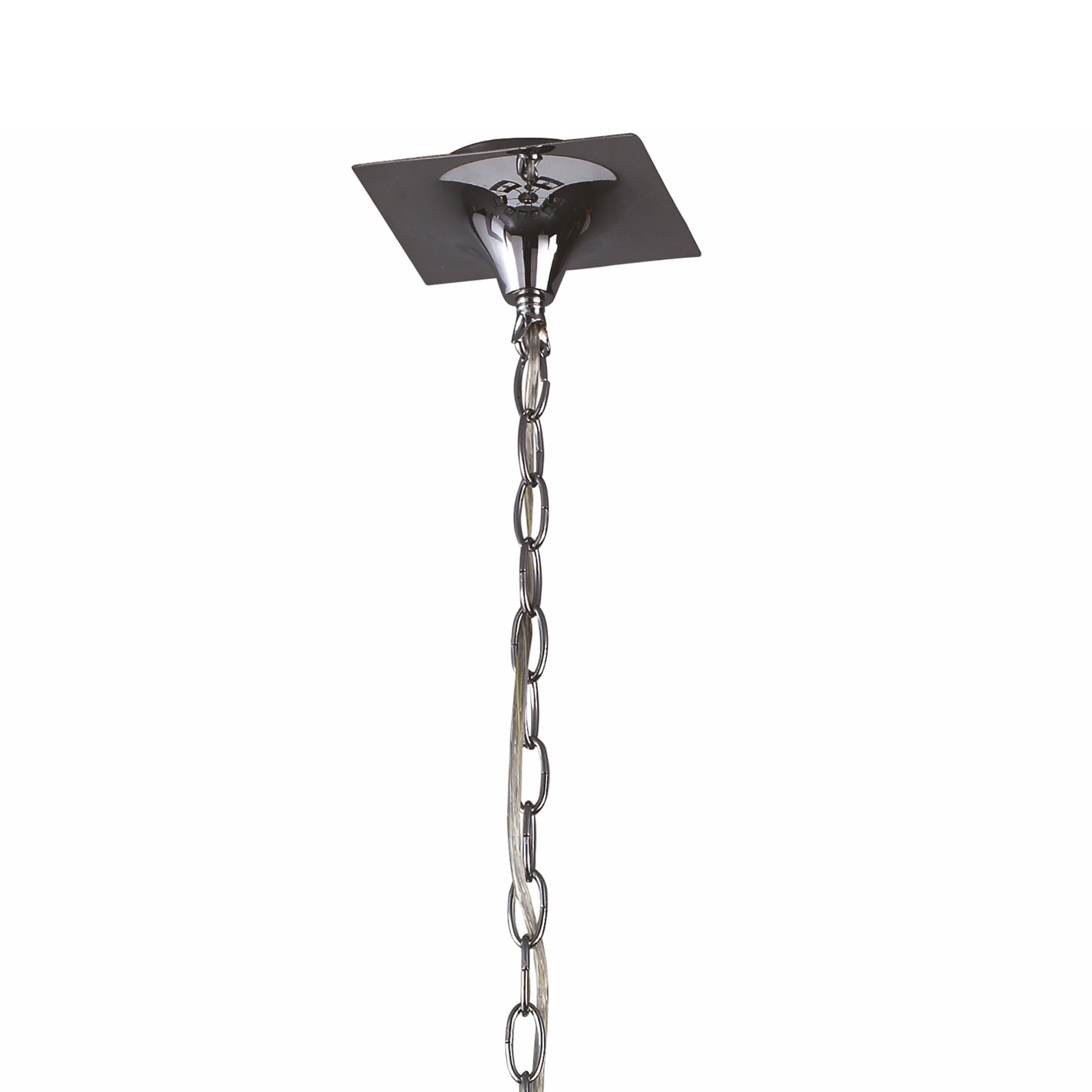 M0792 Akira Pendant 2 Tier 12 Light E14 Polished Chrome Black Shades