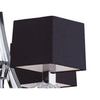 M0792 Akira Pendant 2 Tier 12 Light E14 Polished Chrome Black Shades