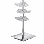 M0793/CS Akira Table Lamp 2 Light E27 Polished Chrome Cream Shade