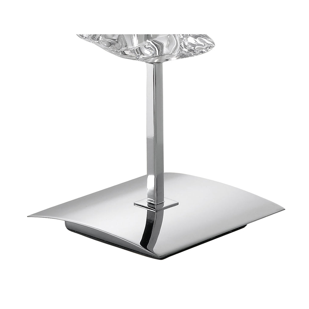 M0793/CS Akira Table Lamp 2 Light E27 Polished Chrome Cream Shade