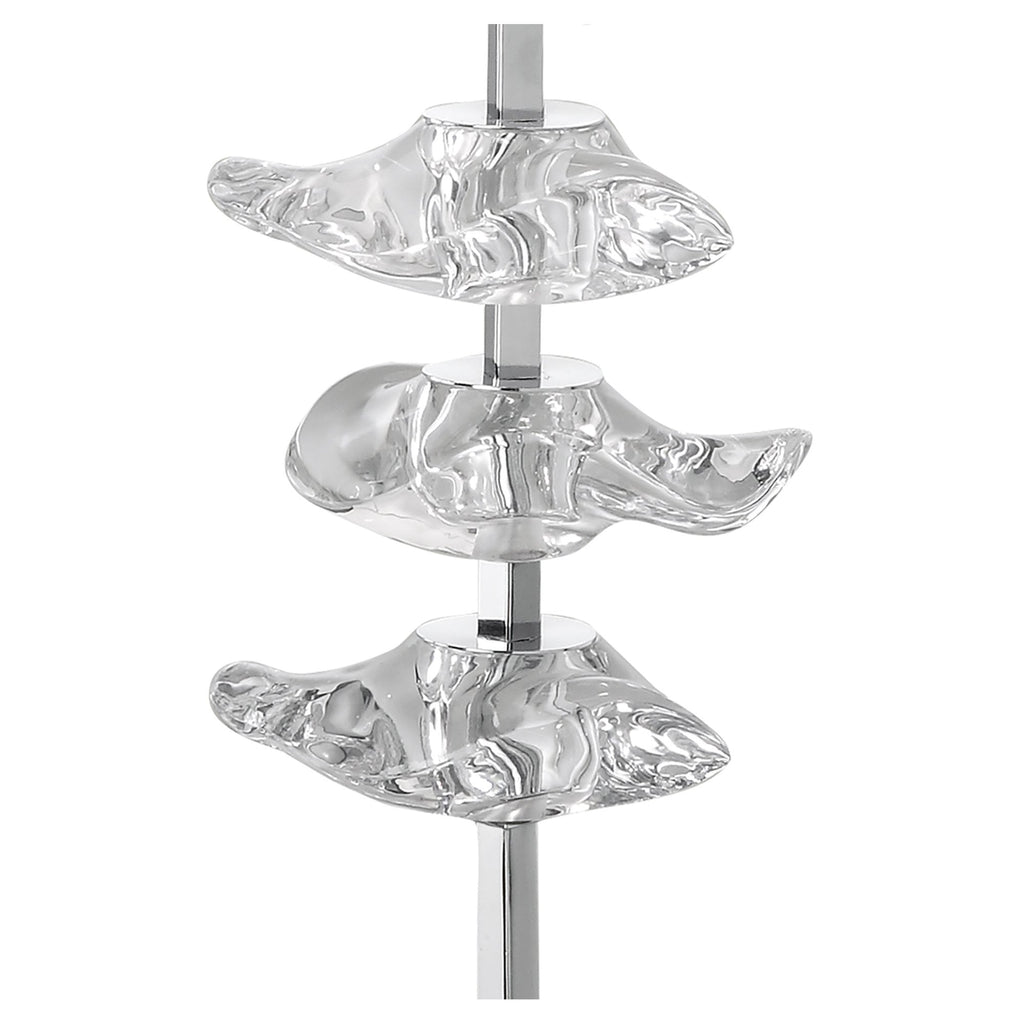 M0793/CS Akira Table Lamp 2 Light E27 Polished Chrome Cream Shade