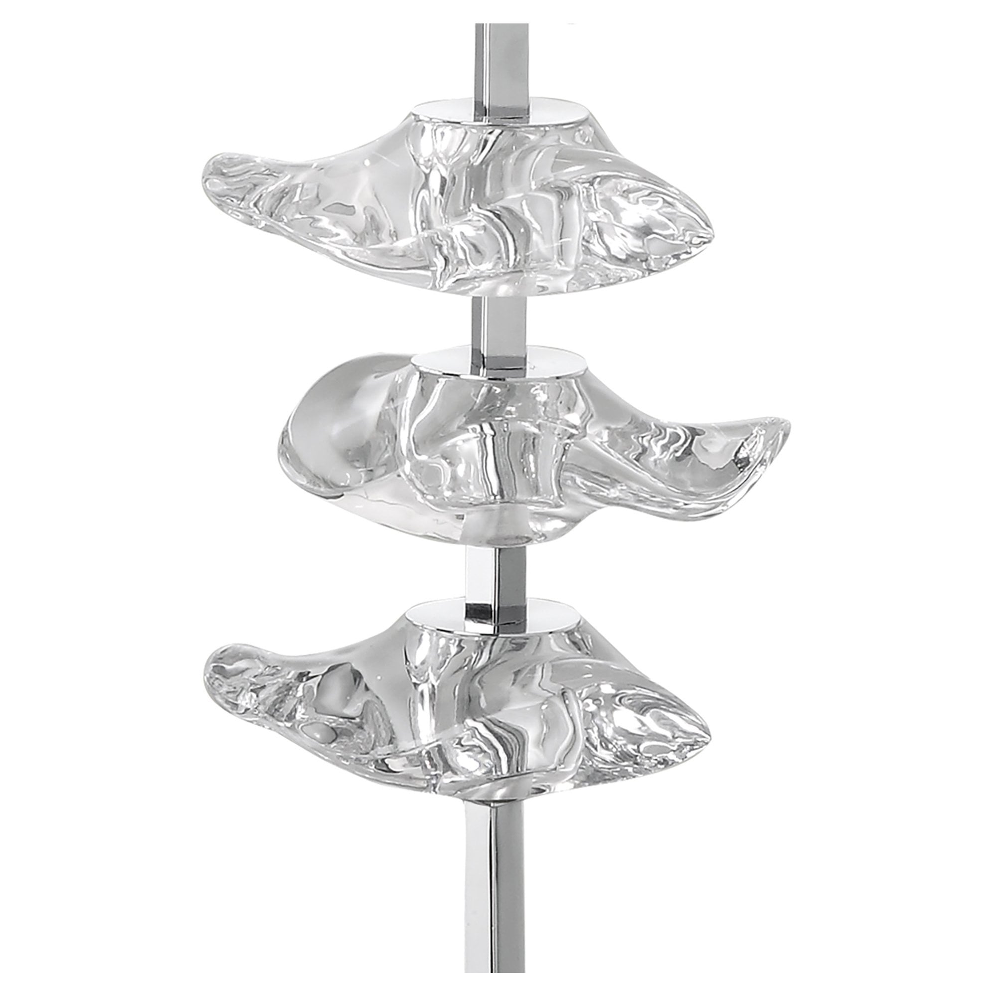 M0793/CS Akira Table Lamp 2 Light E27 Polished Chrome Cream Shade