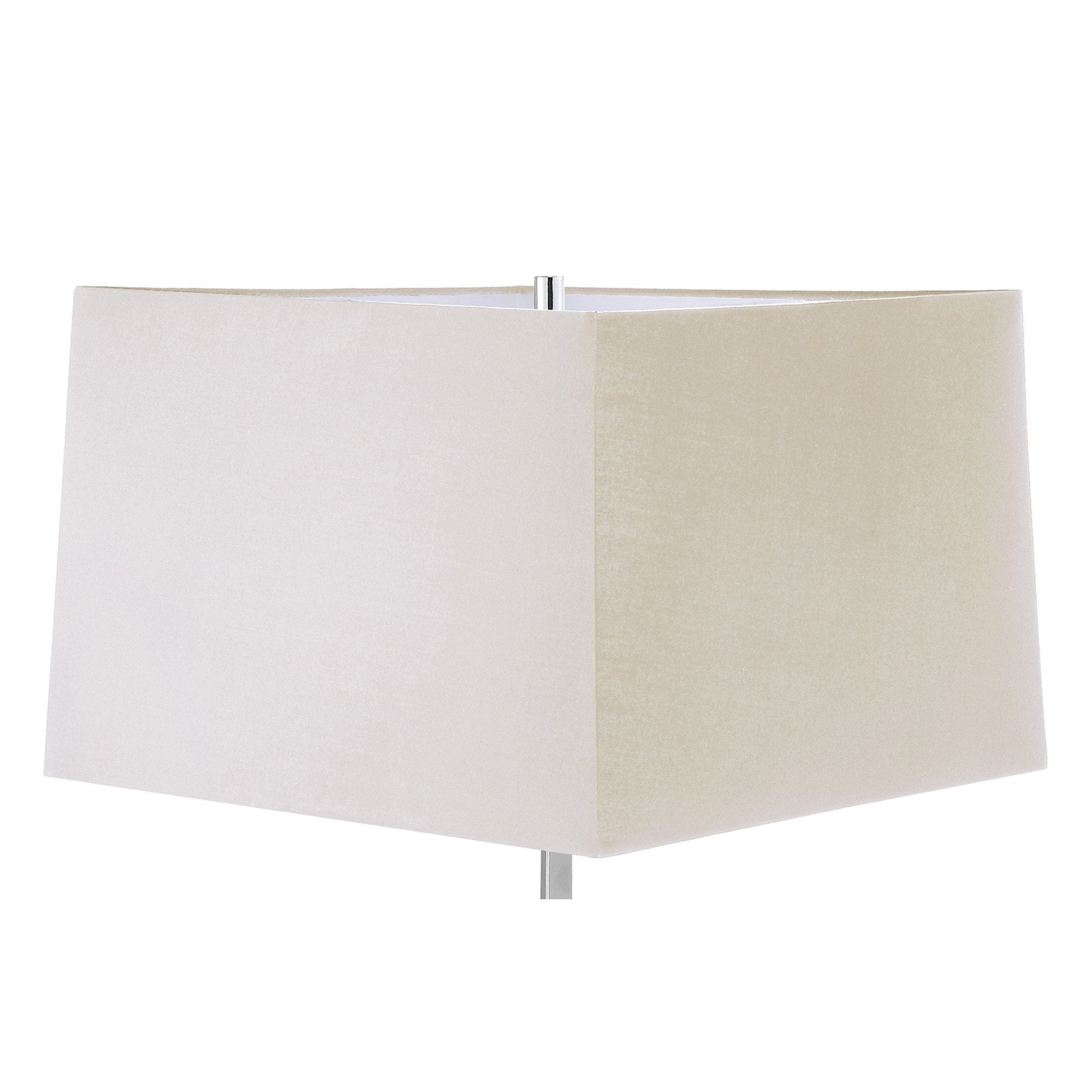 M0793/CS Akira Table Lamp 2 Light E27 Polished Chrome Cream Shade