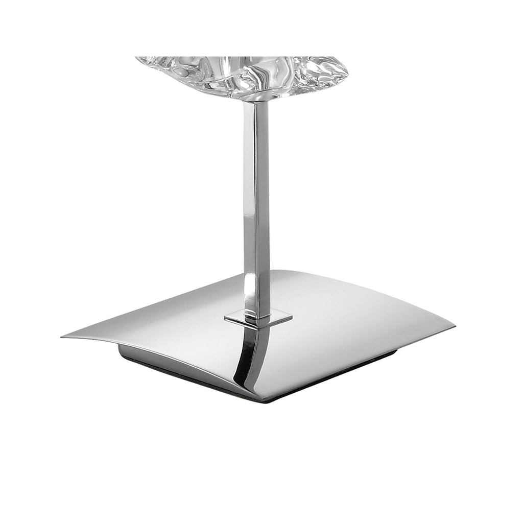 M0793 Akira Table Lamp 2 Light E27 Polished Chrome Black Shade