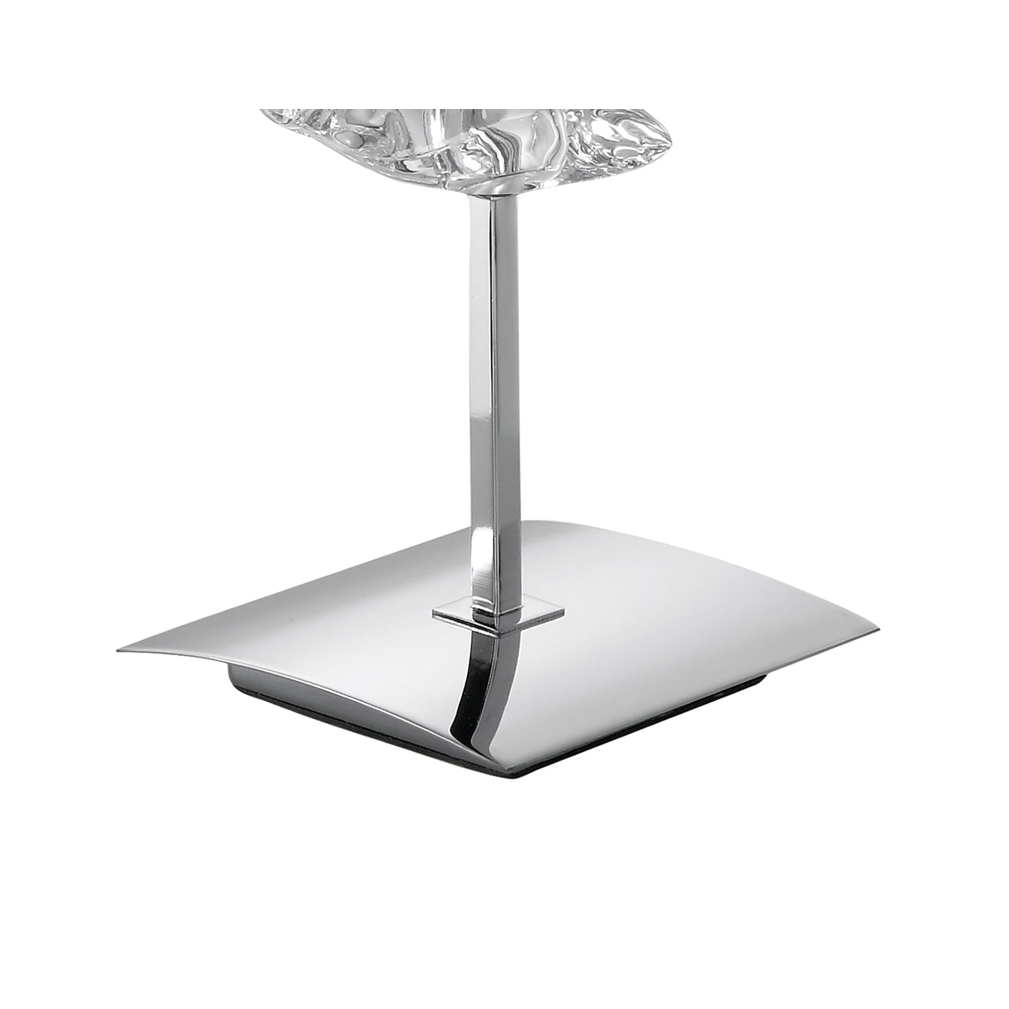 M0793 Akira Table Lamp 2 Light E27 Polished Chrome Black Shade
