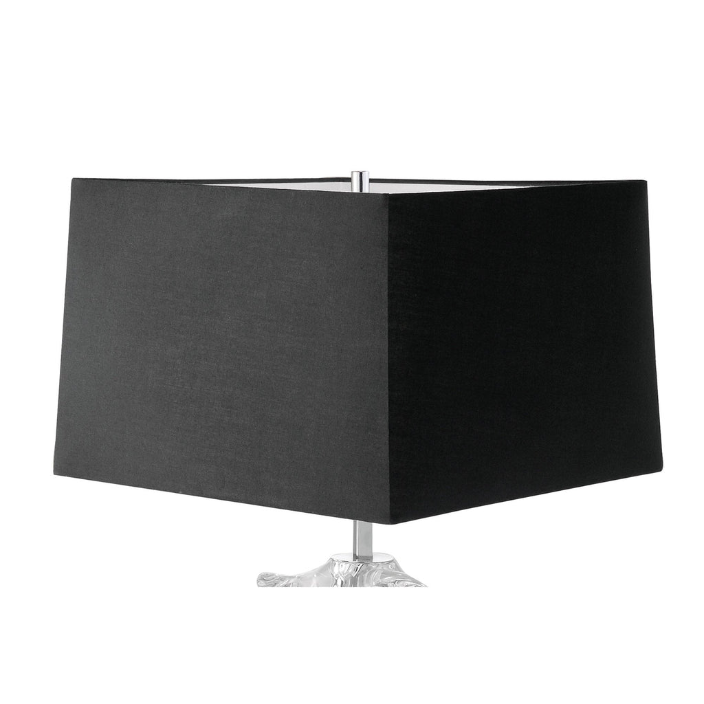 M0793 Akira Table Lamp 2 Light E27 Polished Chrome Black Shade