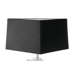 M0793 Akira Table Lamp 2 Light E27 Polished Chrome Black Shade
