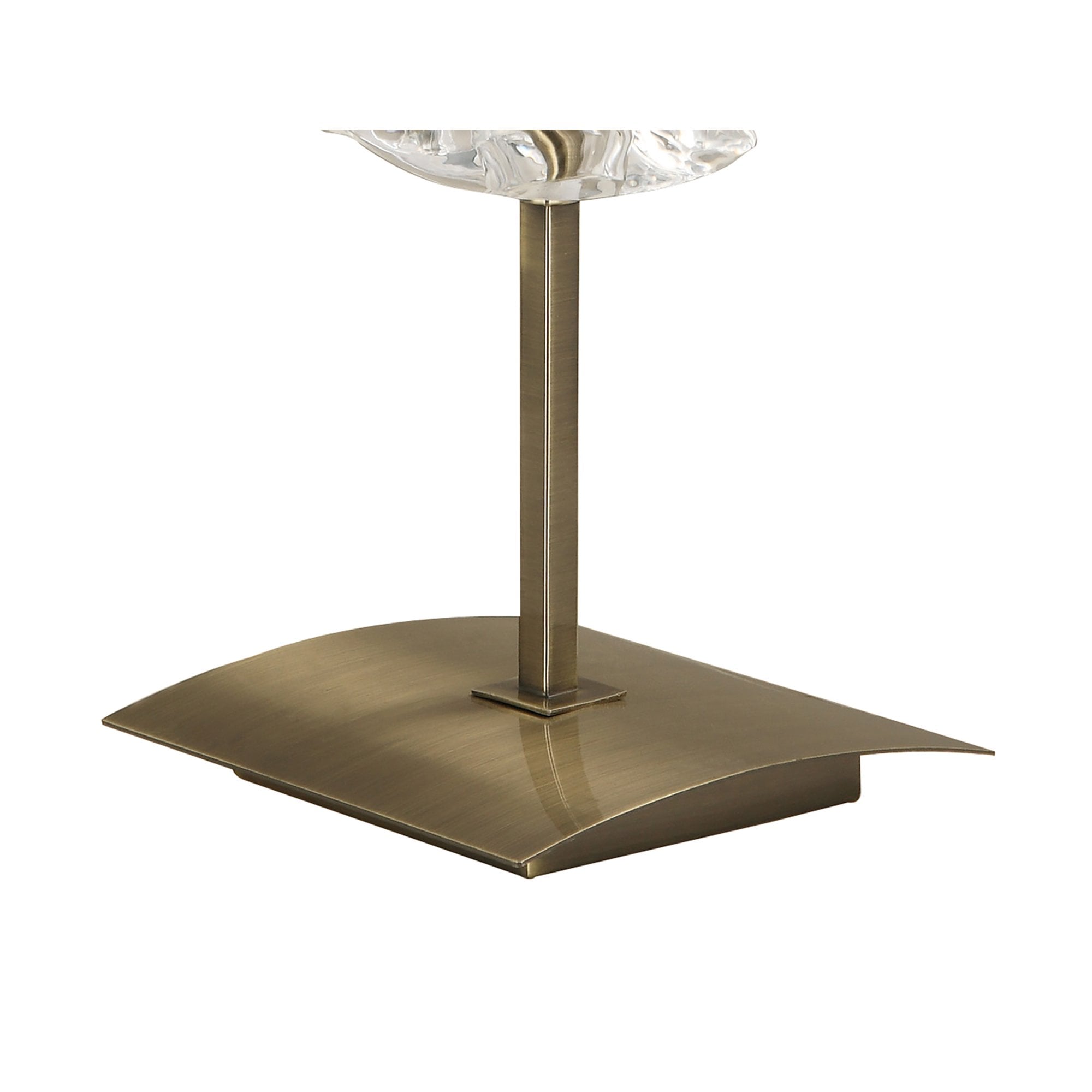 M0793AB/BS Akira Table Lamp 2 Light E27 Antique Brass Black Shade