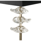 M0793AB/BS Akira Table Lamp 2 Light E27 Antique Brass Black Shade