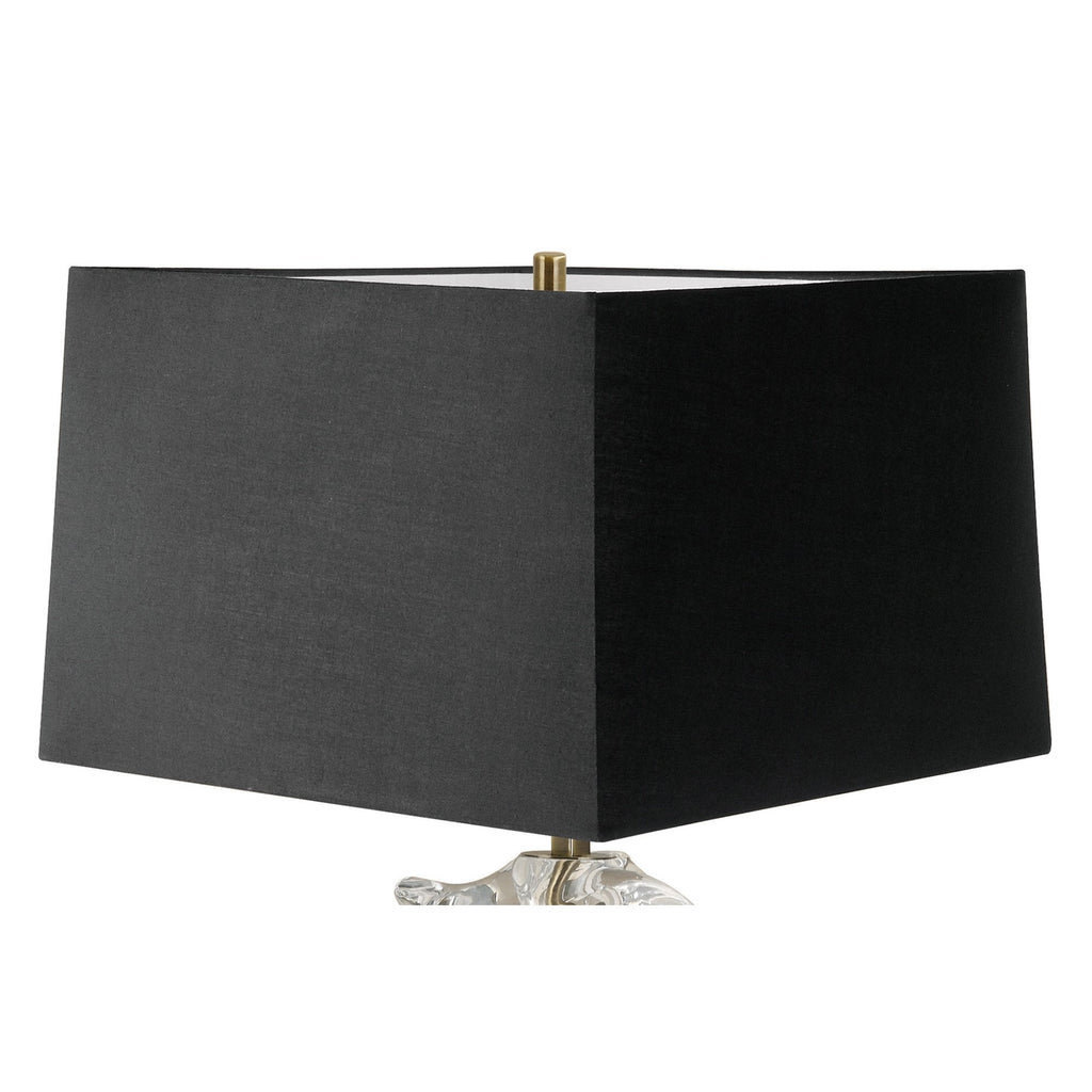 M0793AB/BS Akira Table Lamp 2 Light E27 Antique Brass Black Shade