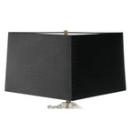 M0793AB/BS Akira Table Lamp 2 Light E27 Antique Brass Black Shade