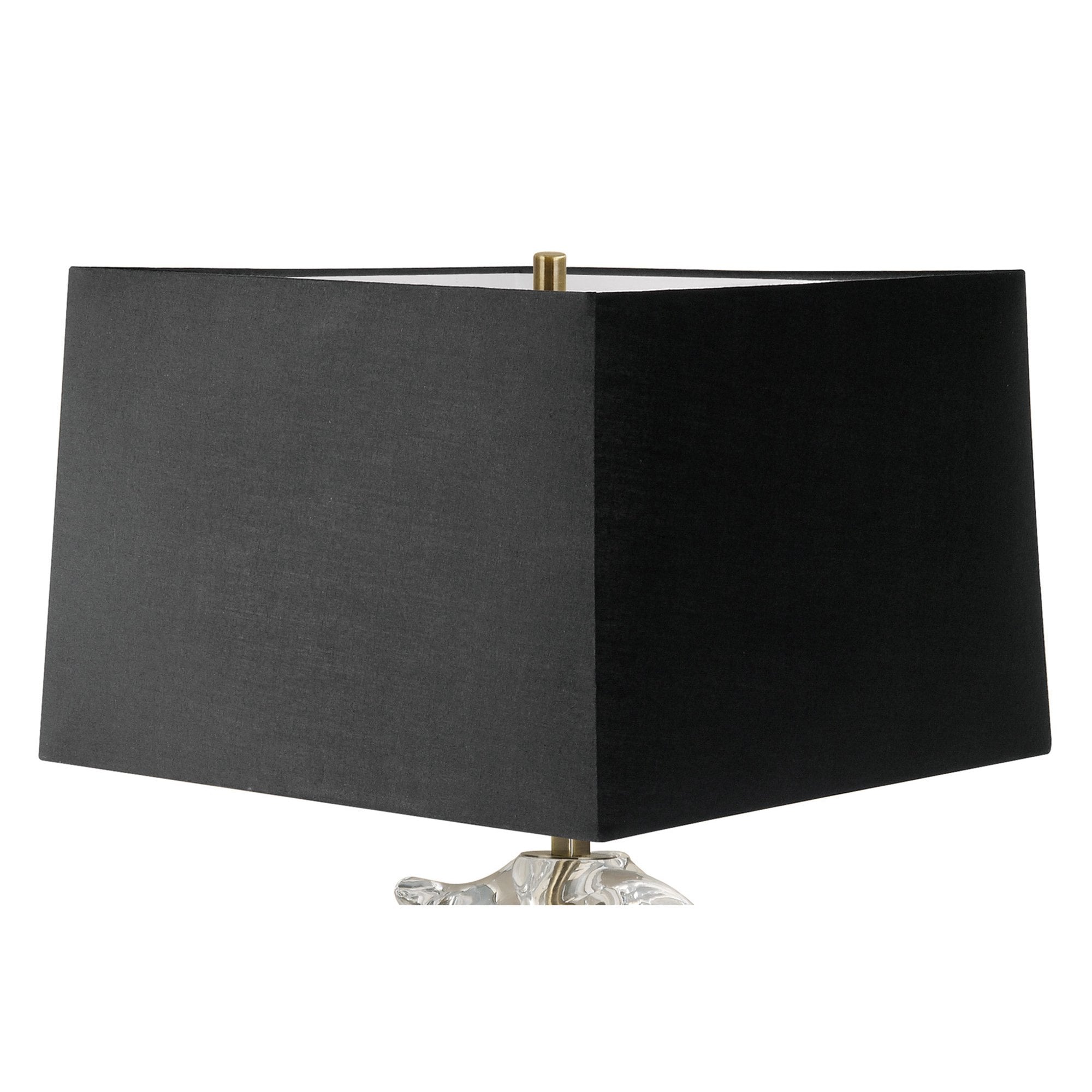 M0793AB/BS Akira Table Lamp 2 Light E27 Antique Brass Black Shade