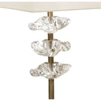 M0793AB Akira Table Lamp 2 Light E27 Antique Brass Cream Shade