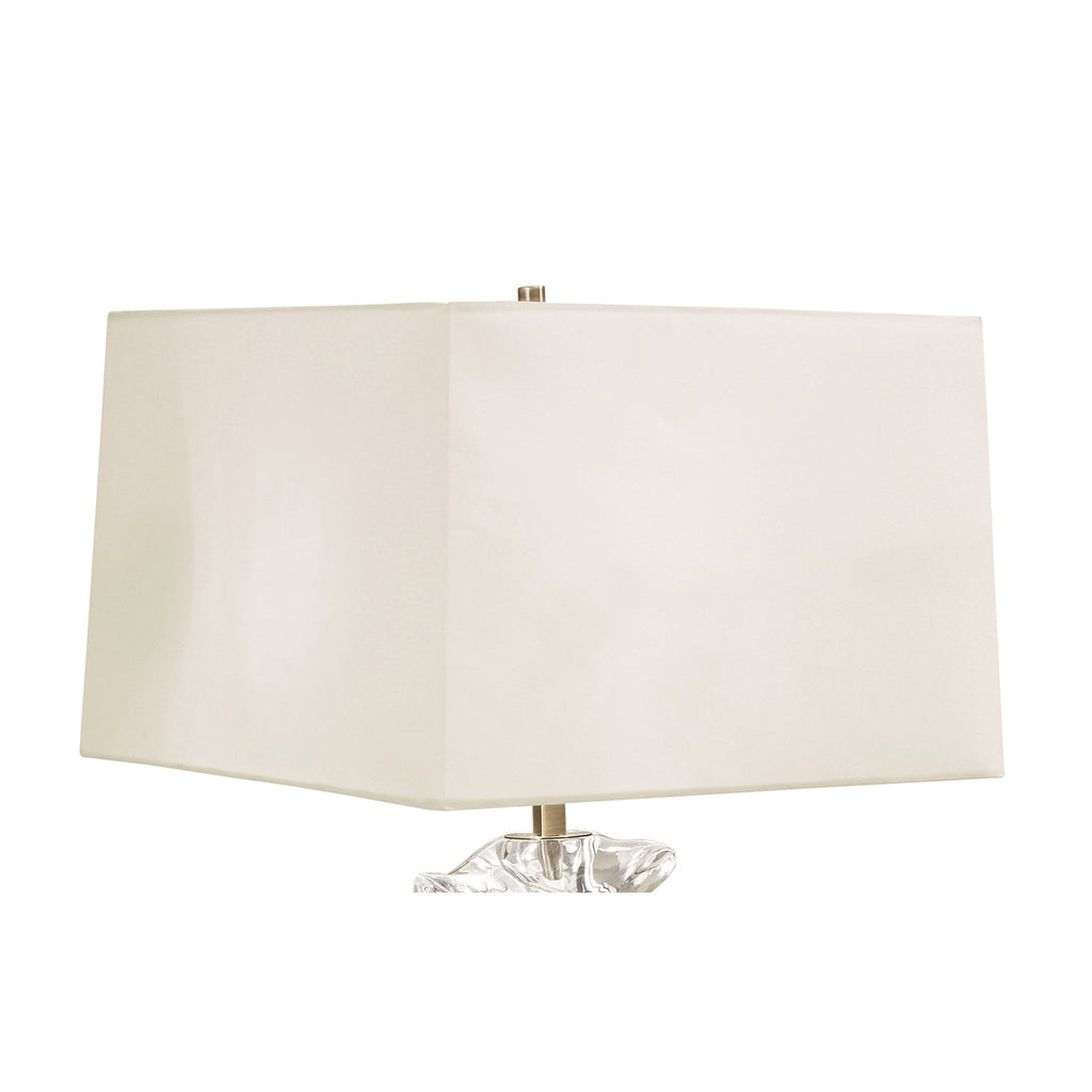 M0793AB Akira Table Lamp 2 Light E27 Antique Brass Cream Shade