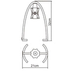 M0615 Alaska Table 1 Light G9 Satin Nickel