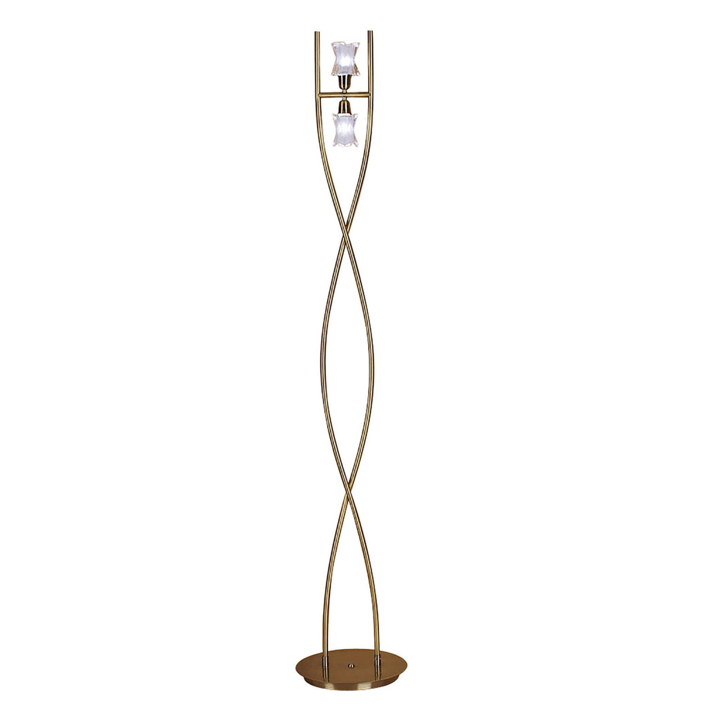 M0616AB Alaska Floor Light G9 2 Light G9 Antique Brass