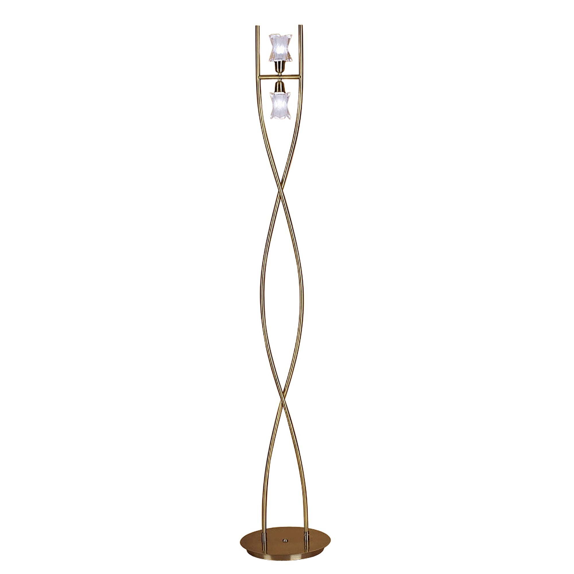 M0616AB Alaska Floor Light G9 2 Light G9 Antique Brass