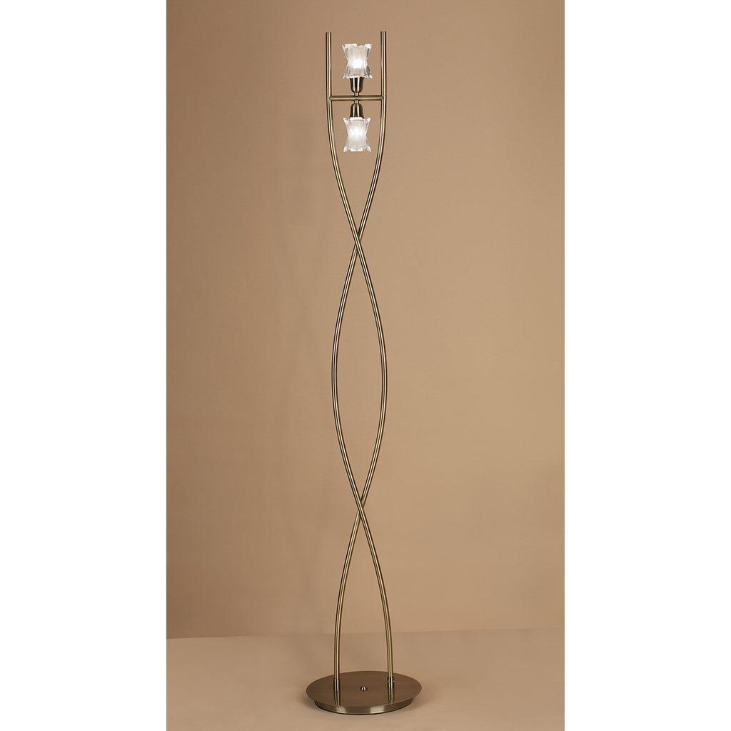 M0616AB Alaska Floor Light G9 2 Light G9 Antique Brass