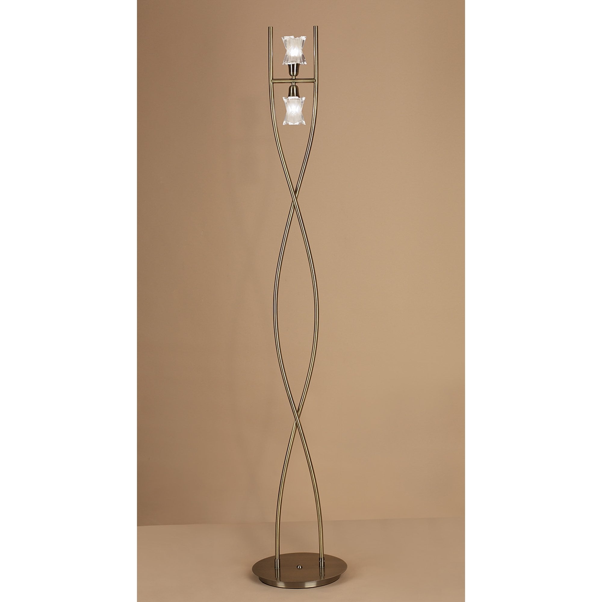 M0616AB Alaska Floor Light G9 2 Light G9 Antique Brass