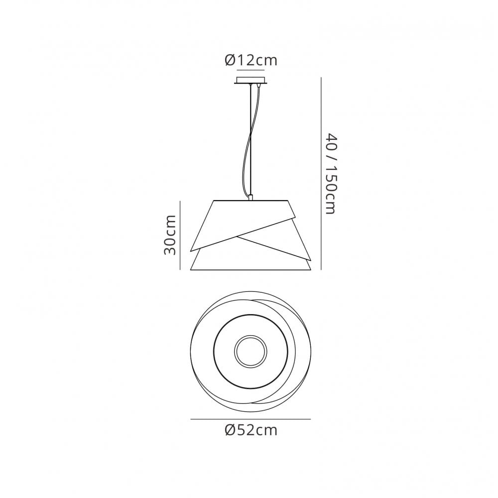 M5860 Alboran Pendant Large 3 Light Alumimium/ Iron