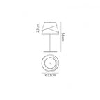 M5863 Alboran Table Lamp 1 Light Alumimium/Iron