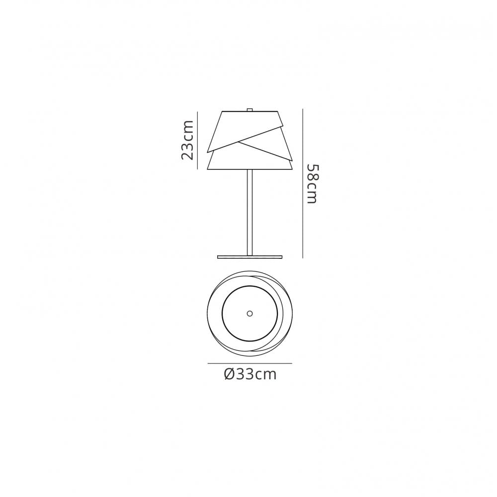 M5863 Alboran Table Lamp 1 Light Alumimium/Iron