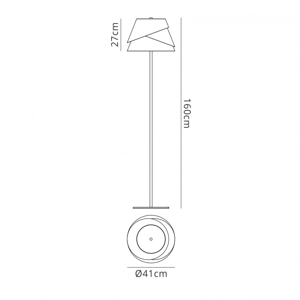 M5864 Alboran Floor Lamp 1 Light Alumimium/Iron