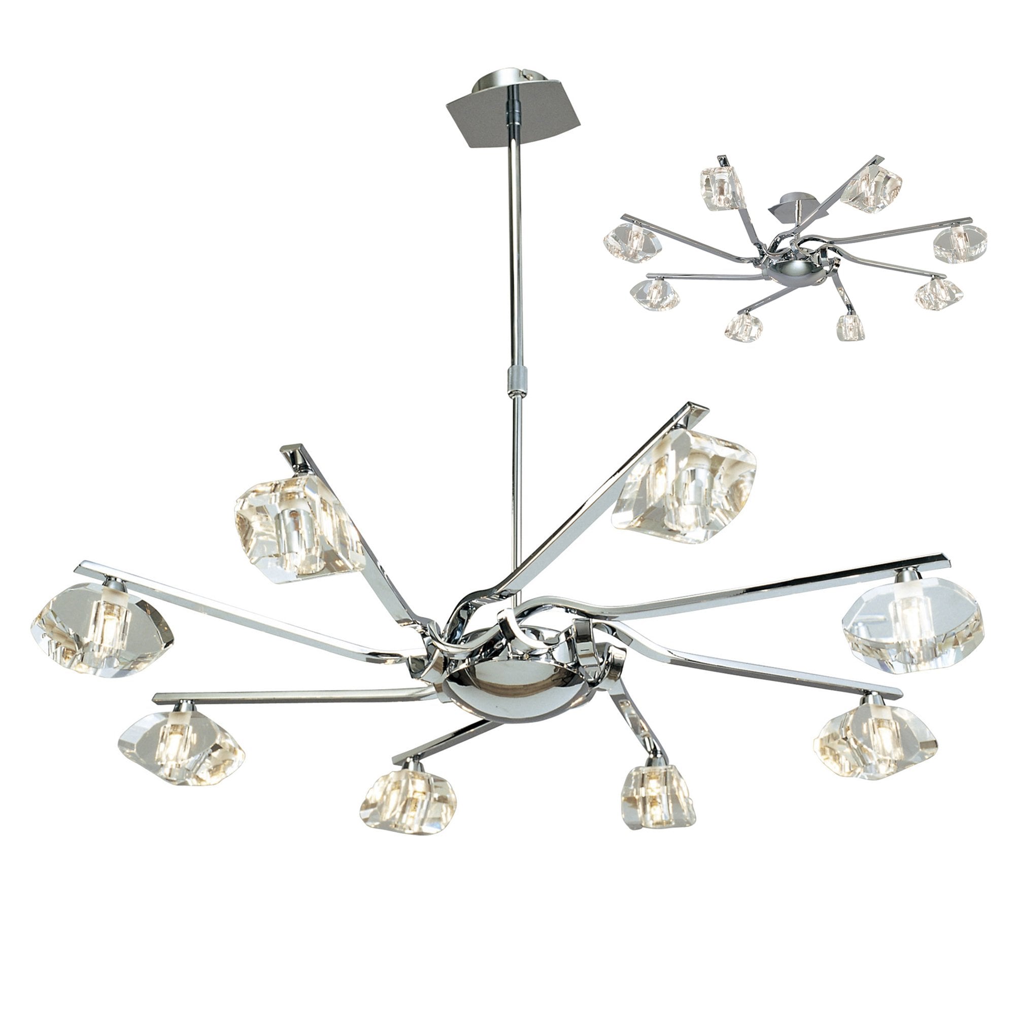 M0410 Alfa Pendant 8 Light G9 Polished Chrome
