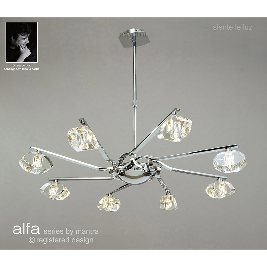 M0410 Alfa Pendant 8 Light G9 Polished Chrome
