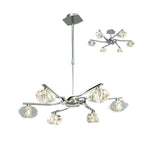 M0412 Alfa Telescopic Convertible To Semi Flush 6 Light G9 Polished Chrome