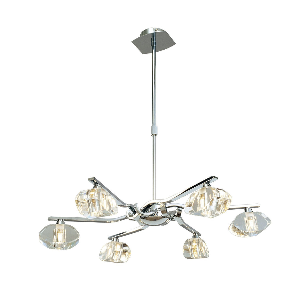 M0412 Alfa Telescopic Convertible To Semi Flush 6 Light G9 Polished Chrome