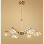 M0412AB Alfa Telescopic Pendant Convertible To Semi Flush 6 Light G9 Antique Brass