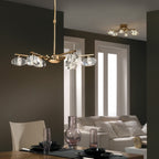 M0412AB Alfa Telescopic Pendant Convertible To Semi Flush 6 Light G9 Antique Brass