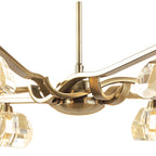 M0412AB Alfa Telescopic Pendant Convertible To Semi Flush 6 Light G9 Antique Brass