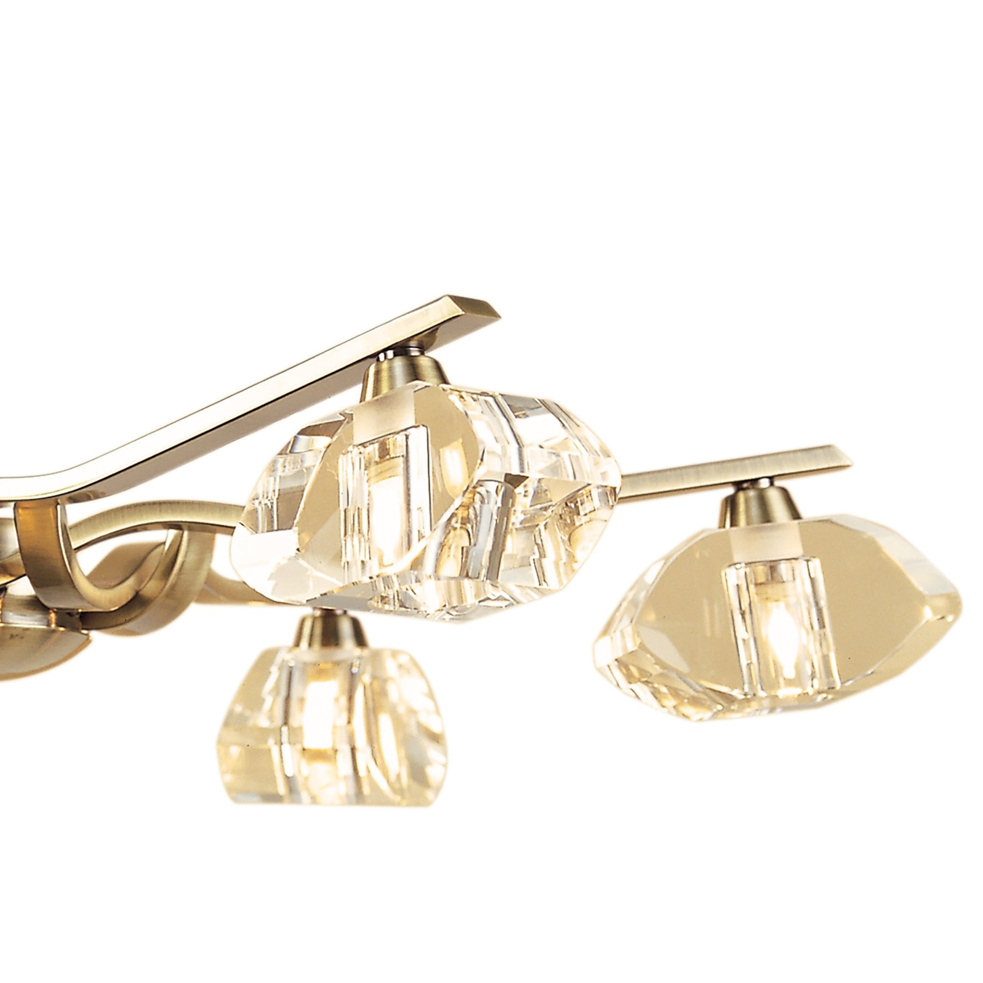 M0412AB Alfa Telescopic Pendant Convertible To Semi Flush 6 Light G9 Antique Brass