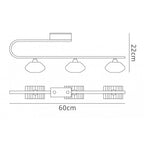 M0421 Alfa Ceiling Linear Bar 3 Light G9 Polished Chrome